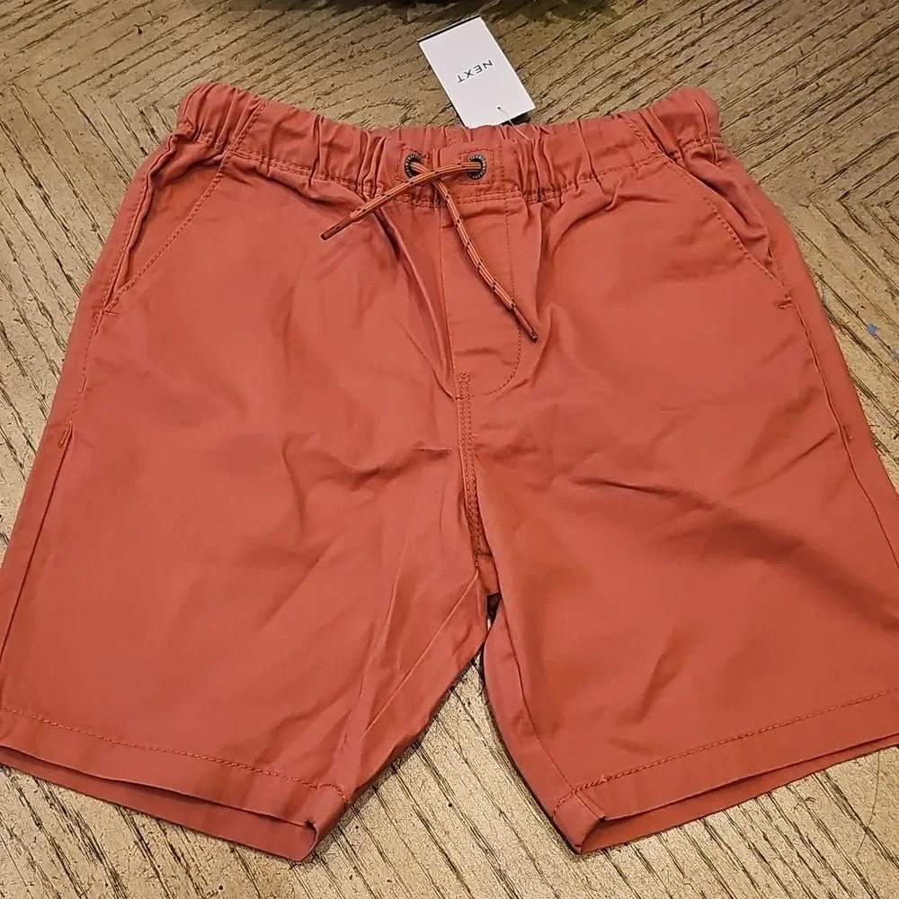NEXT Terracotta Drawstring Shorts Size 8 NWT